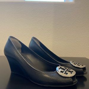 Tory Burch Peep Toe Wedge